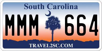 SC license plate MMM664
