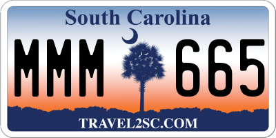 SC license plate MMM665