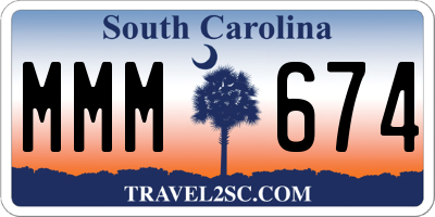 SC license plate MMM674