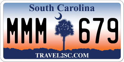 SC license plate MMM679