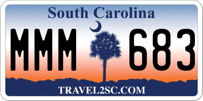 SC license plate MMM683
