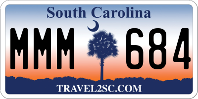 SC license plate MMM684