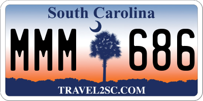 SC license plate MMM686