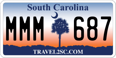 SC license plate MMM687