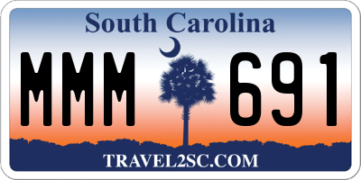 SC license plate MMM691