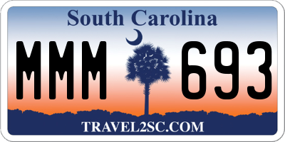 SC license plate MMM693
