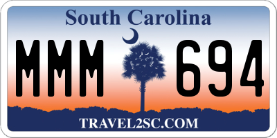 SC license plate MMM694