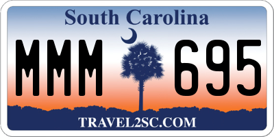 SC license plate MMM695