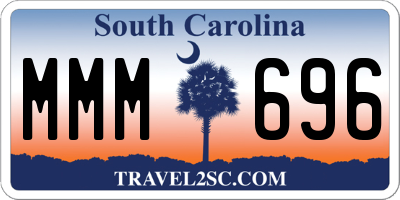 SC license plate MMM696