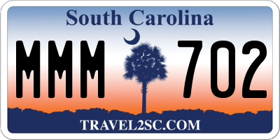 SC license plate MMM702