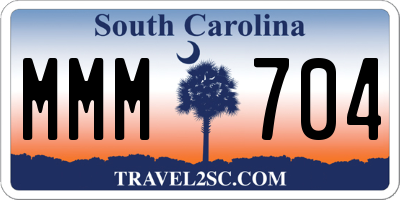 SC license plate MMM704