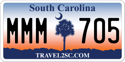 SC license plate MMM705