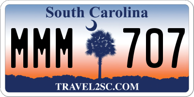 SC license plate MMM707