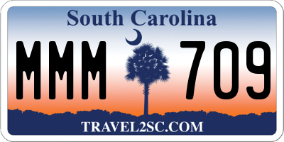 SC license plate MMM709