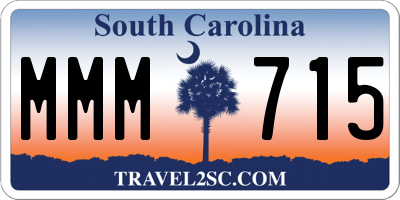 SC license plate MMM715