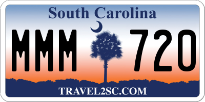 SC license plate MMM720
