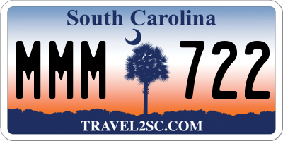 SC license plate MMM722