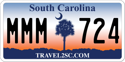 SC license plate MMM724