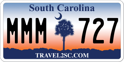 SC license plate MMM727