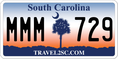 SC license plate MMM729
