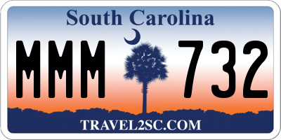 SC license plate MMM732