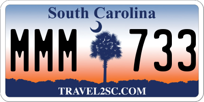 SC license plate MMM733
