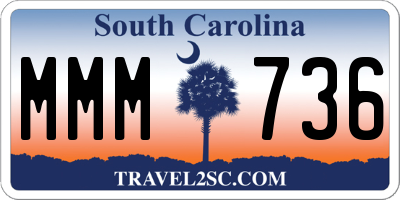 SC license plate MMM736