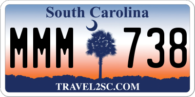 SC license plate MMM738