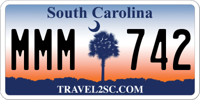 SC license plate MMM742