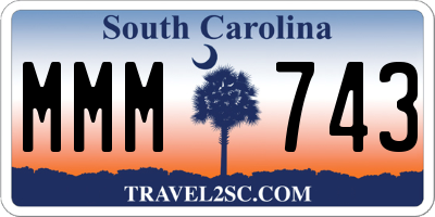 SC license plate MMM743