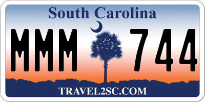 SC license plate MMM744