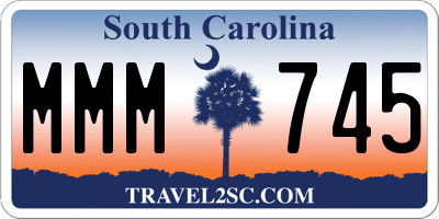 SC license plate MMM745