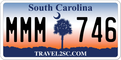 SC license plate MMM746