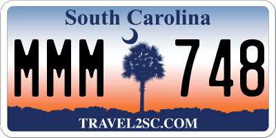 SC license plate MMM748