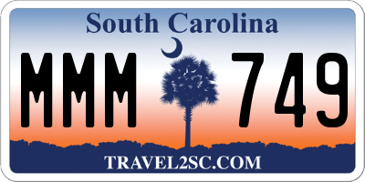 SC license plate MMM749