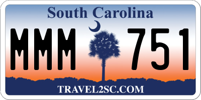 SC license plate MMM751
