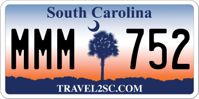 SC license plate MMM752