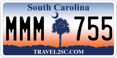 SC license plate MMM755