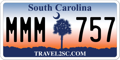SC license plate MMM757