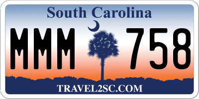 SC license plate MMM758