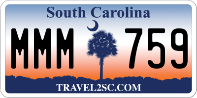 SC license plate MMM759