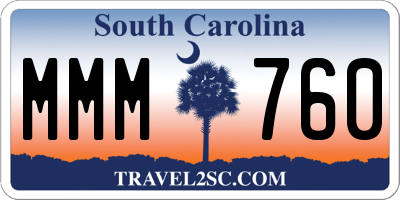 SC license plate MMM760