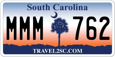 SC license plate MMM762