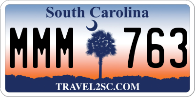 SC license plate MMM763