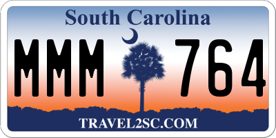 SC license plate MMM764