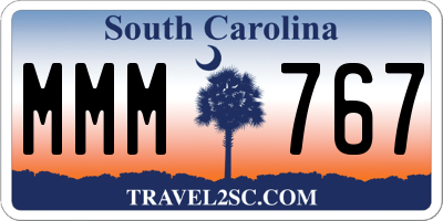 SC license plate MMM767