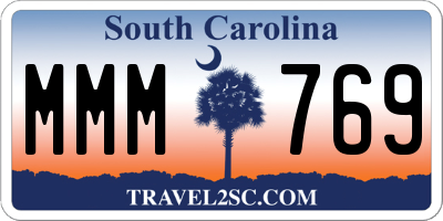 SC license plate MMM769
