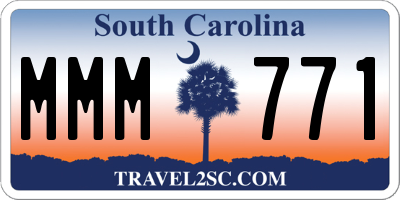 SC license plate MMM771
