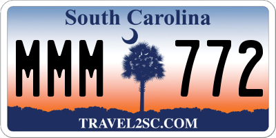 SC license plate MMM772
