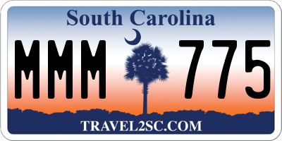 SC license plate MMM775